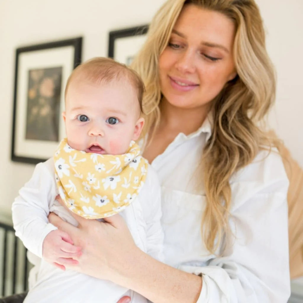 Bandana Bibs, Pack of 2 - Wildflowers/Dots
