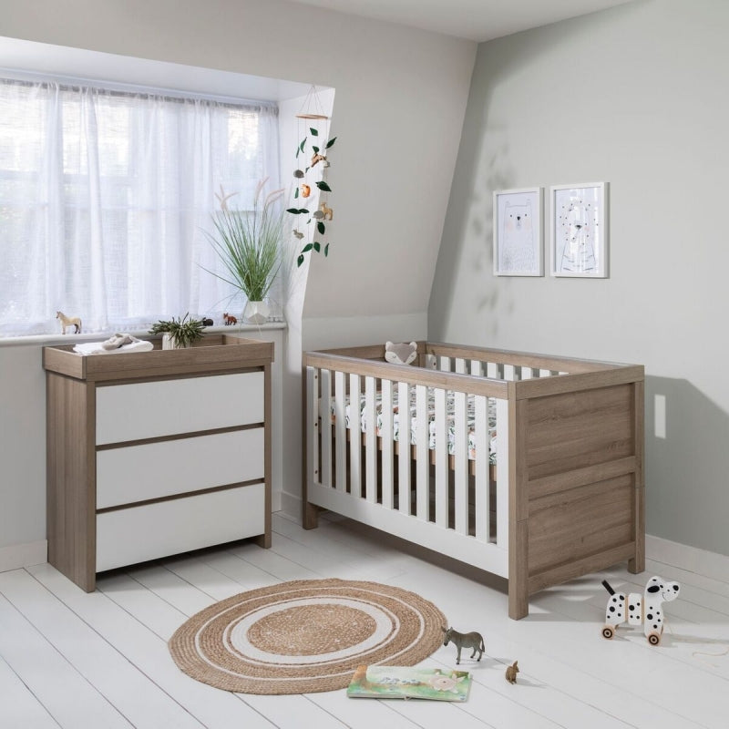 Wooden Bed Cot Bed Modena In Cot Bed Mattress With Changing Unit