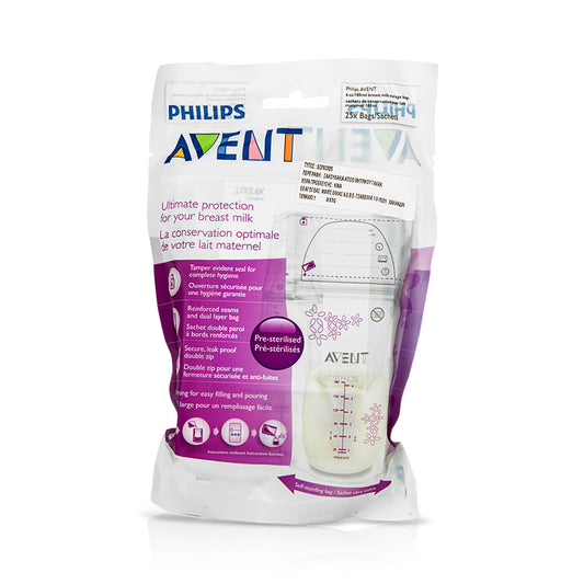 25 Breast Milk Storage Bags 180ml (SCF 603/25)