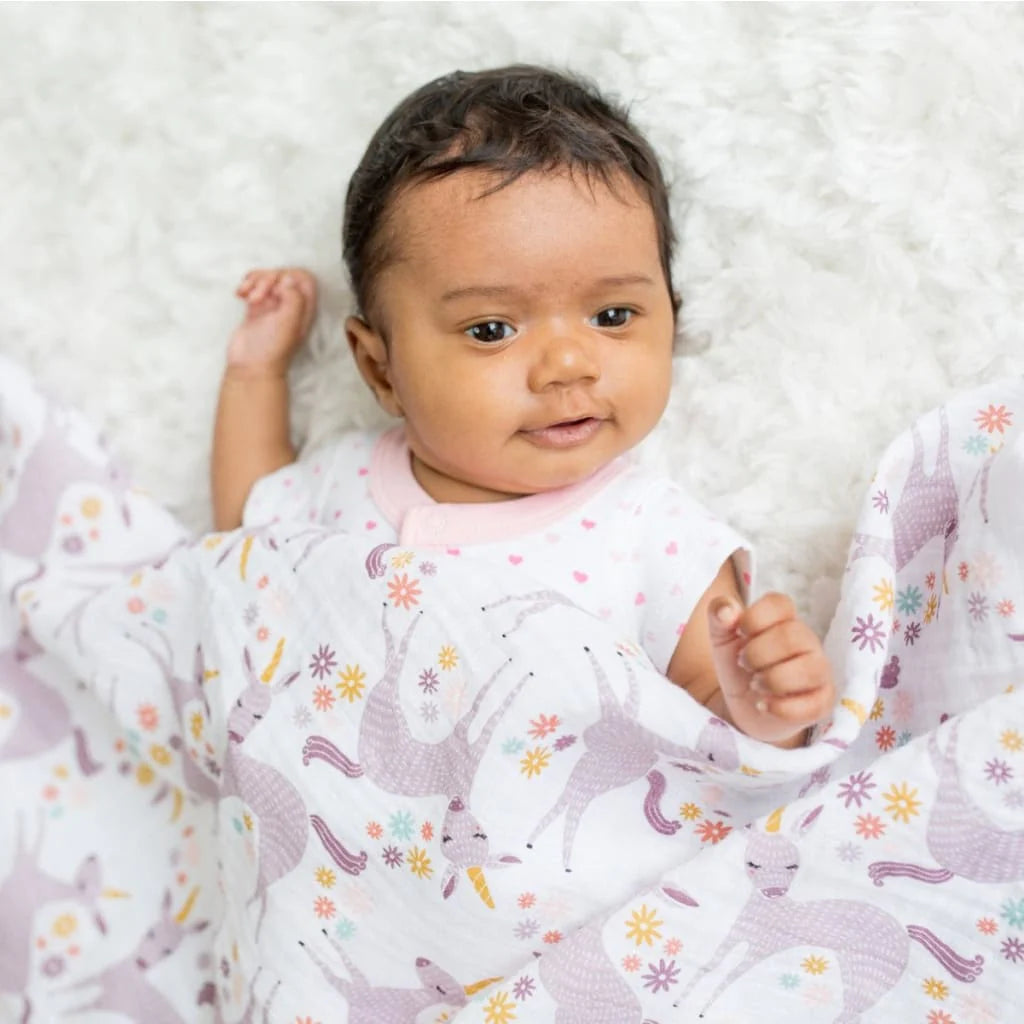 Cotton Muslin Swaddle - Unicorn