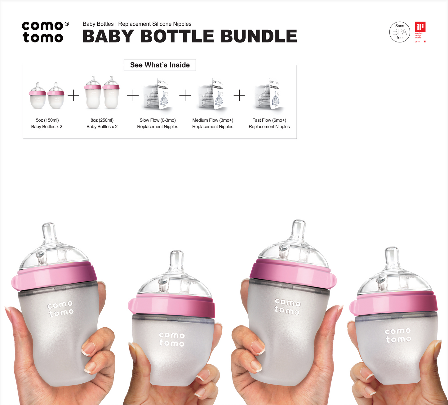 Baby Bottle Bundle Pink