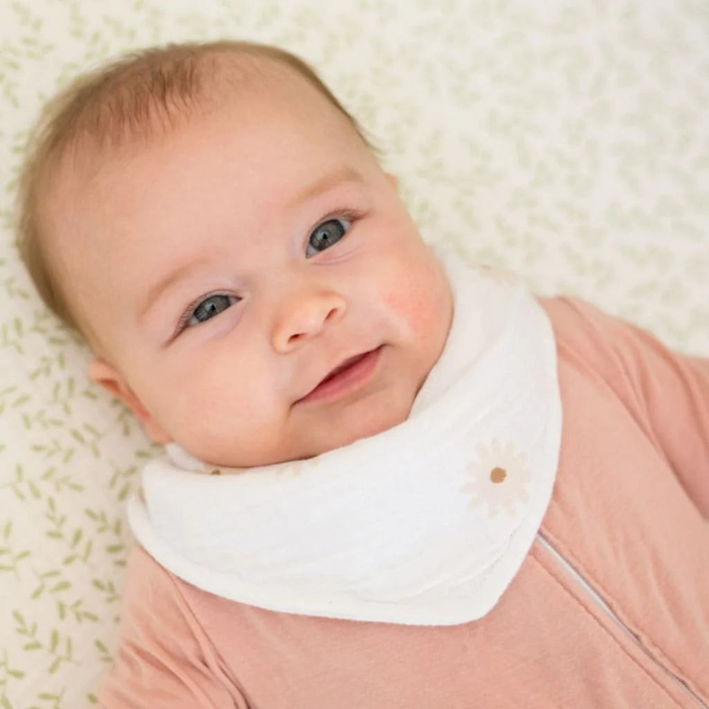 Bandana Bibs, Pack of 2 - Daisies/Greenery