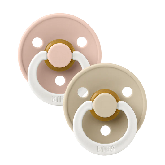 Colour 2-Pack Latex Pacifiers: Blush Glow & Vanilla Glow, 0-6 months