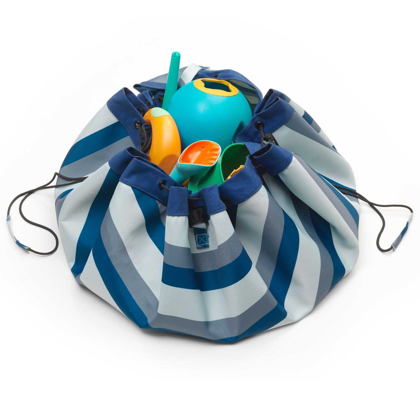 noomad Outdoor: Playmat & Toy Bag - Blue/Green Stripes