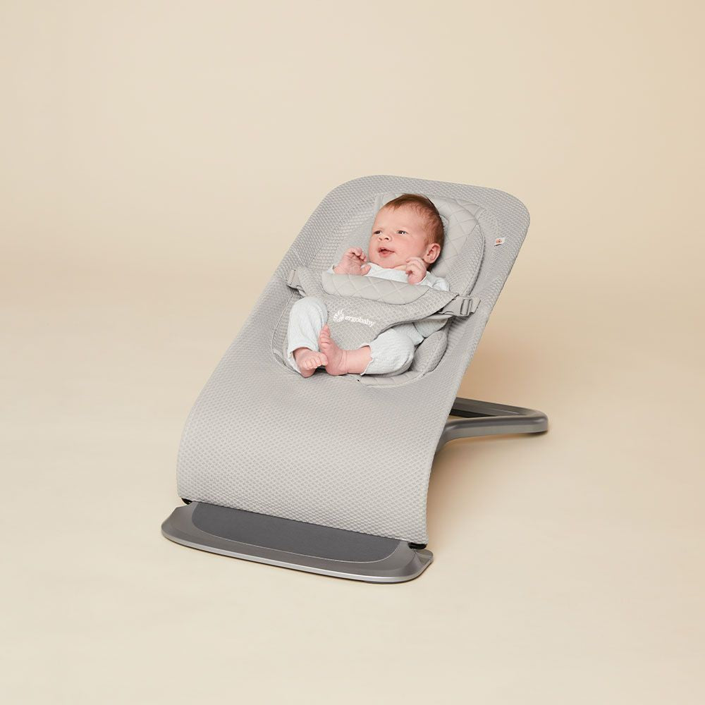 Evolve 3-in-1 Mesh Baby Bouncer - Light Grey