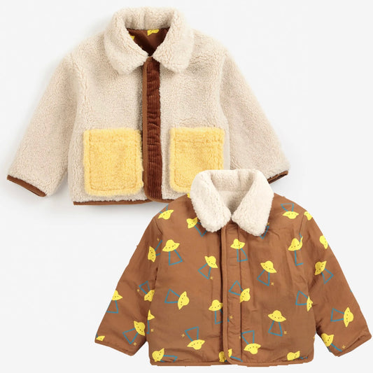 Pixel Abduction Sheepskin Baby Reversible Jacket