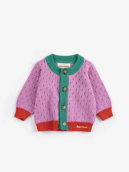 Color Block Baby Cardigan