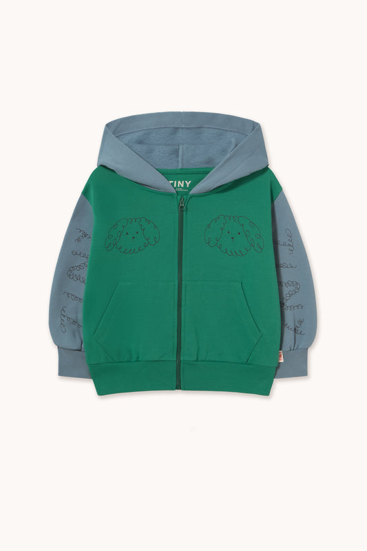 Curly Dog Zipped Hoodie