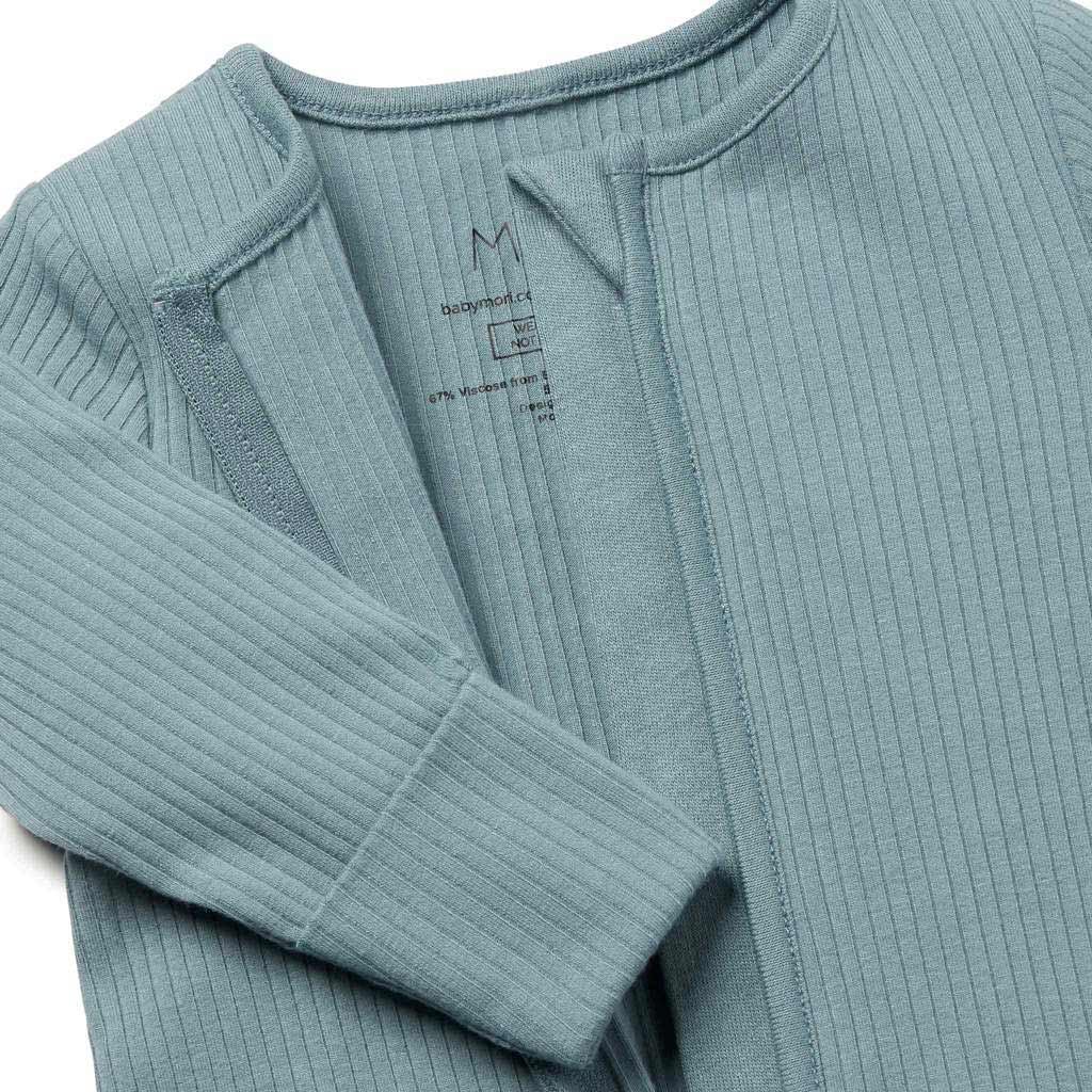 Ribbed Clever Sleepsuit - Blue