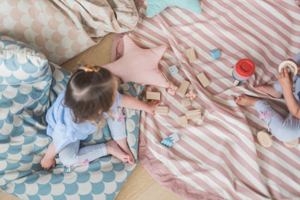 noomad: Playmat & Toy Bag - Pink Stripes
