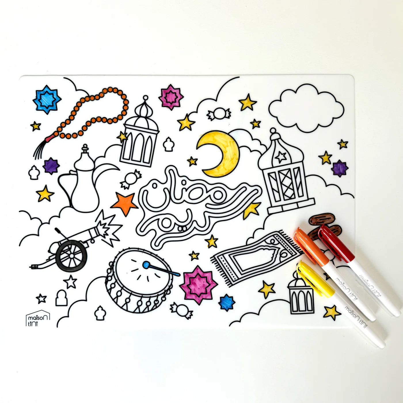 Ramadan Kids Coloring Placemat