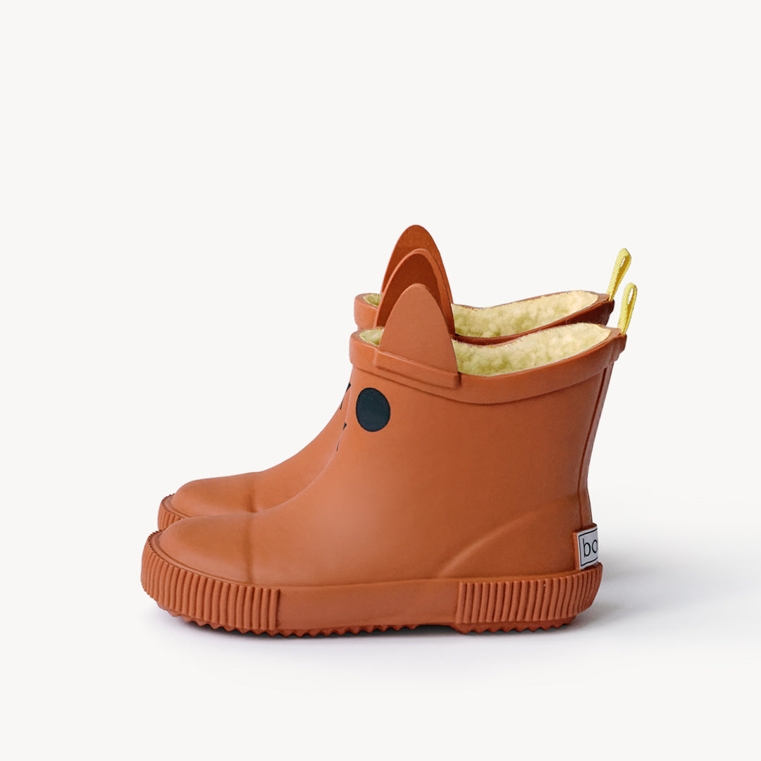 Kerran Fleece Lined Rainboots - Vintage Brown