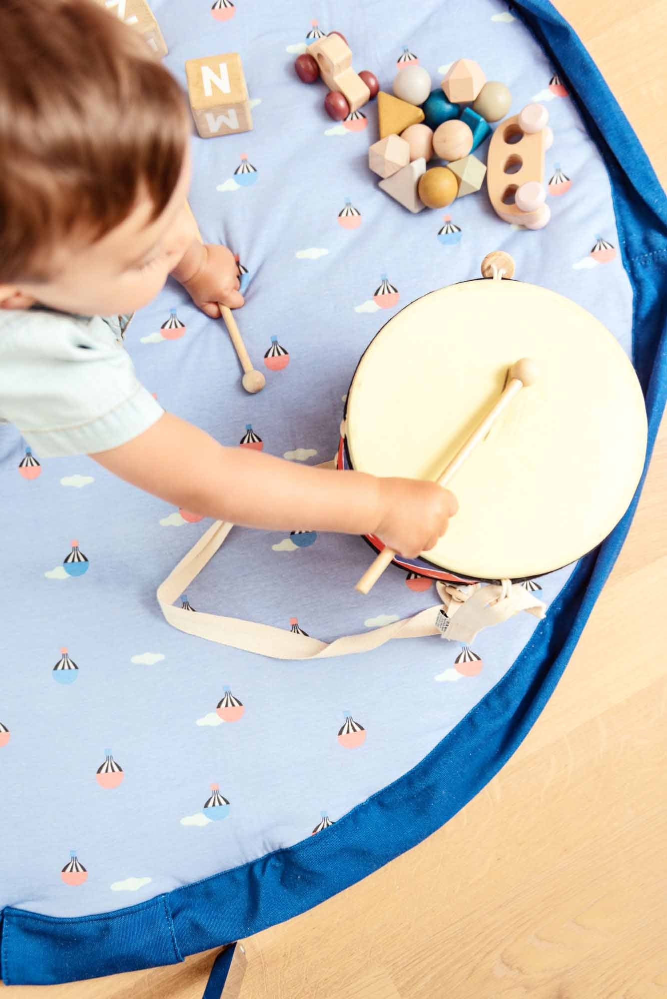 Soft Playmat & Toy Storage Bag - Air Balloons