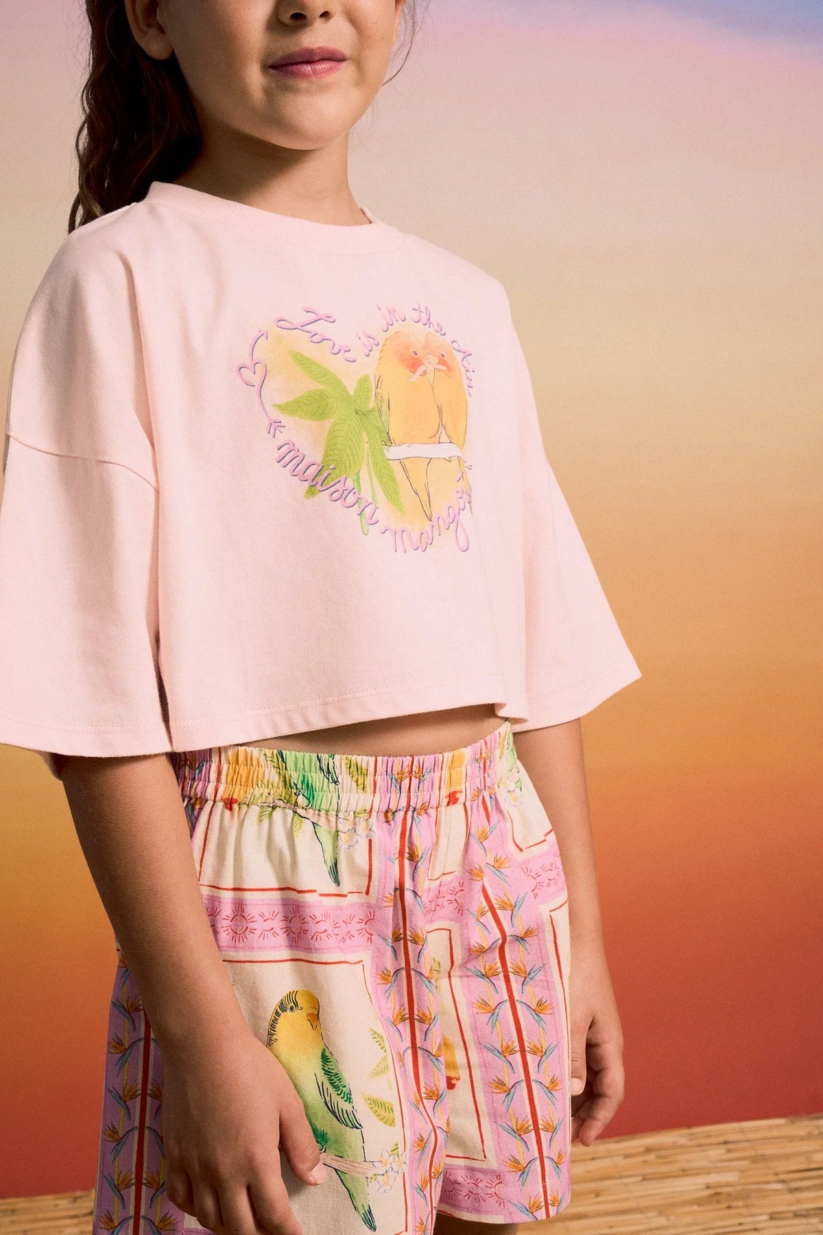 Birds Patchwork Shorts