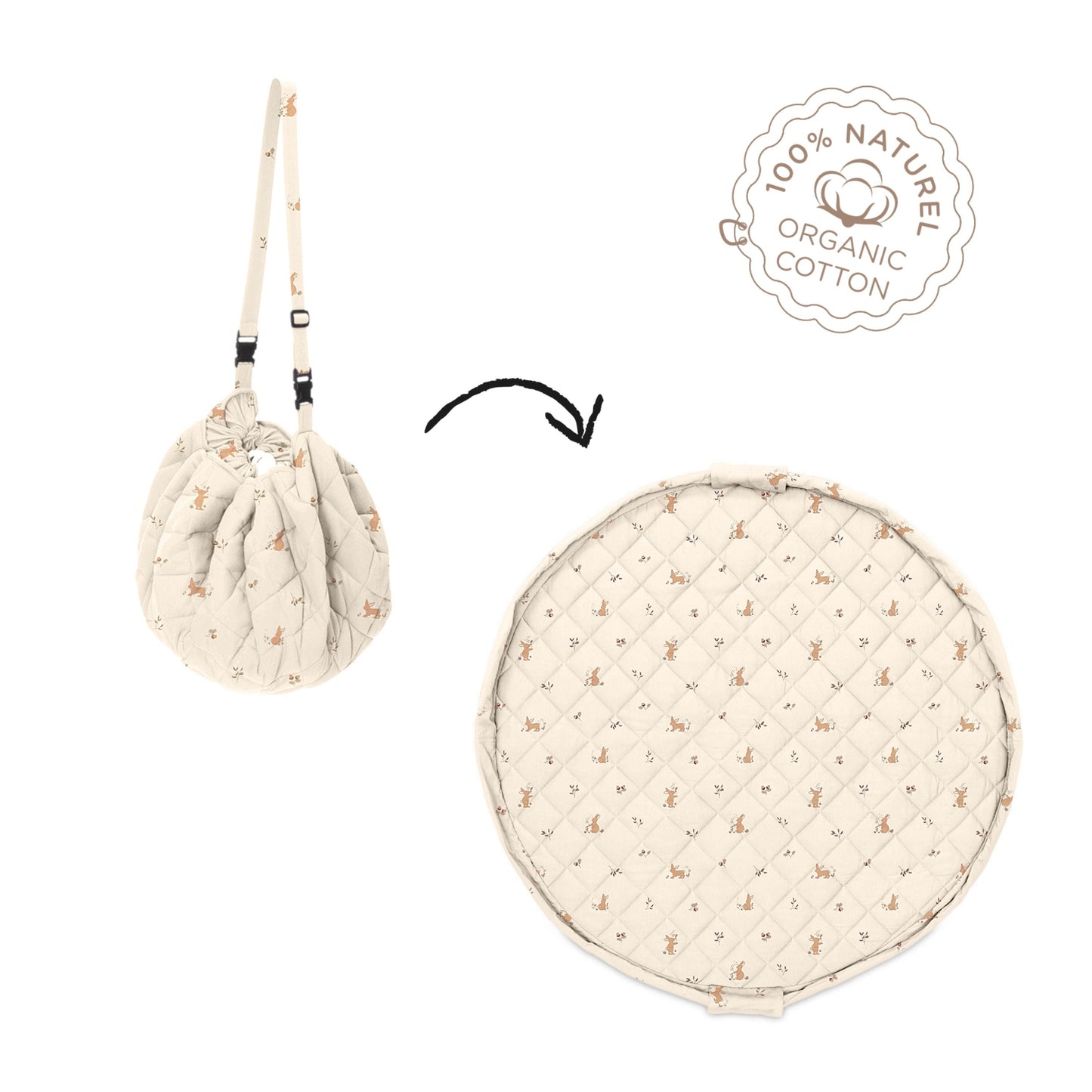 noomad soft: Organic Babymat & Bag - Rabbit