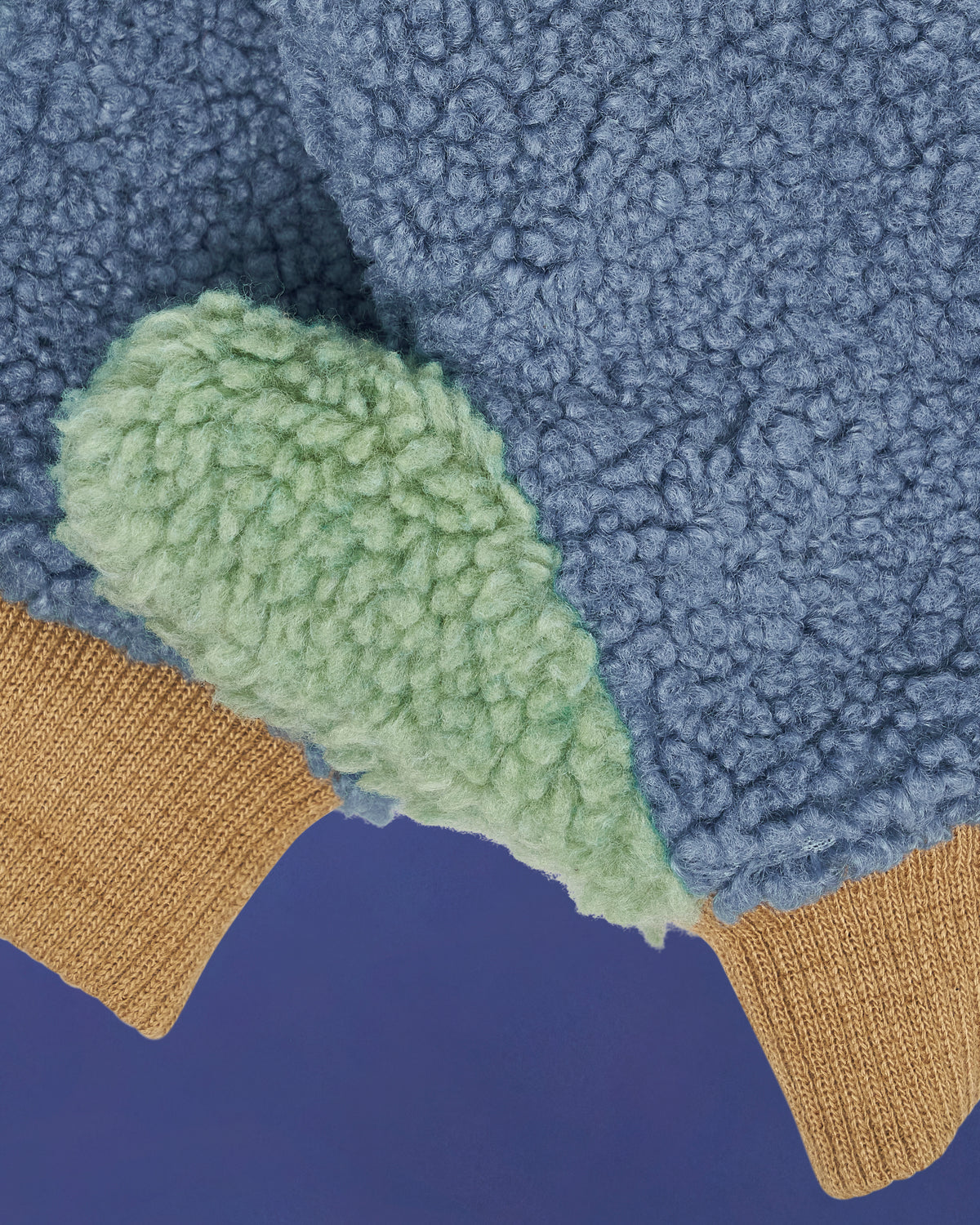 Fleece Mittens - Blue