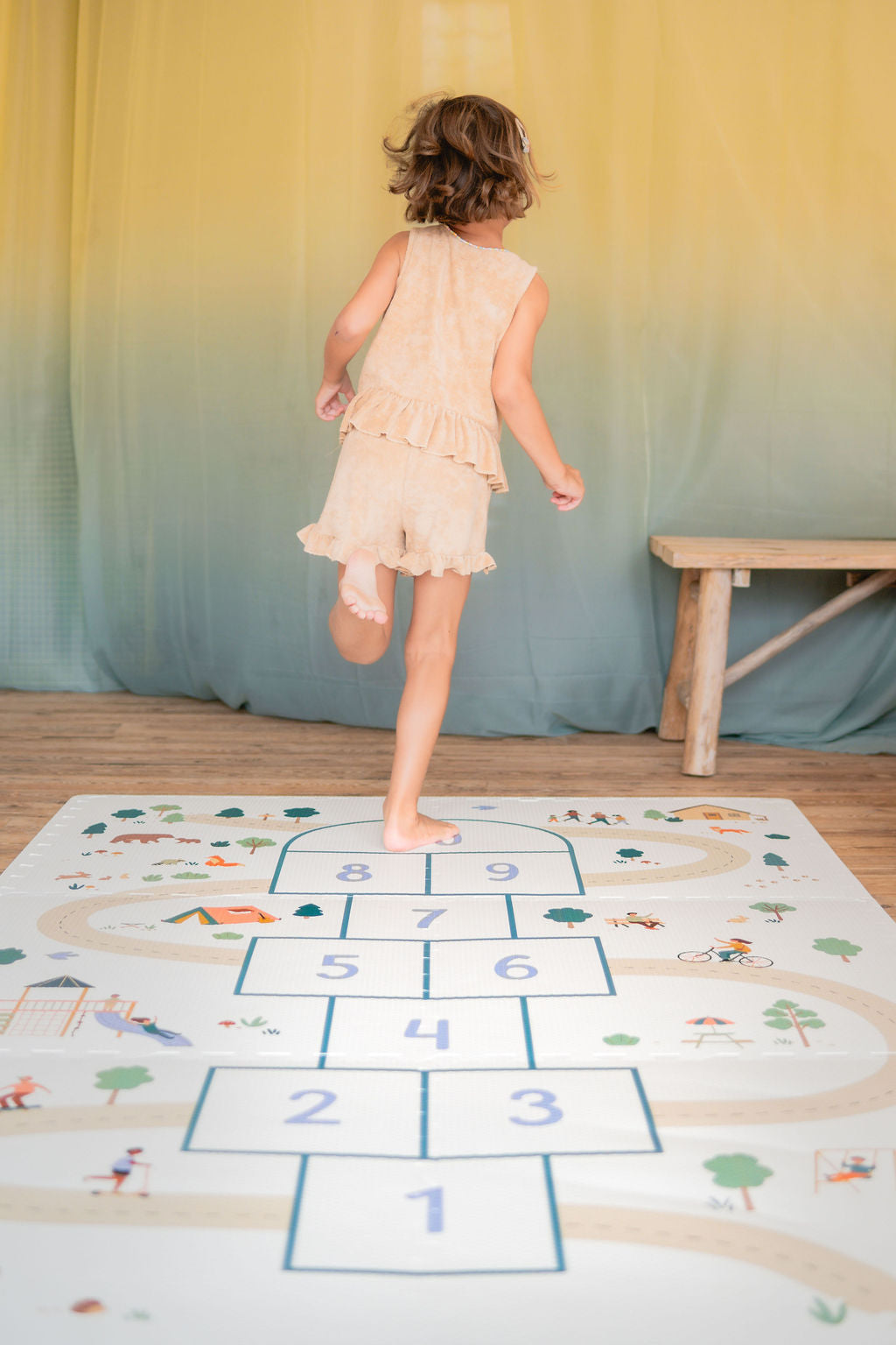 tiloo: Foam Puzzle Playmat & Storage Box - Hopscotch