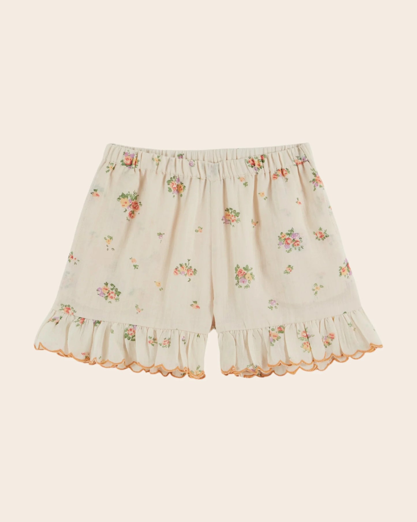 Ruffled Printed Shorts