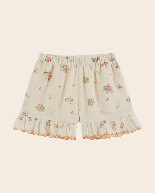 Ruffled Printed Shorts