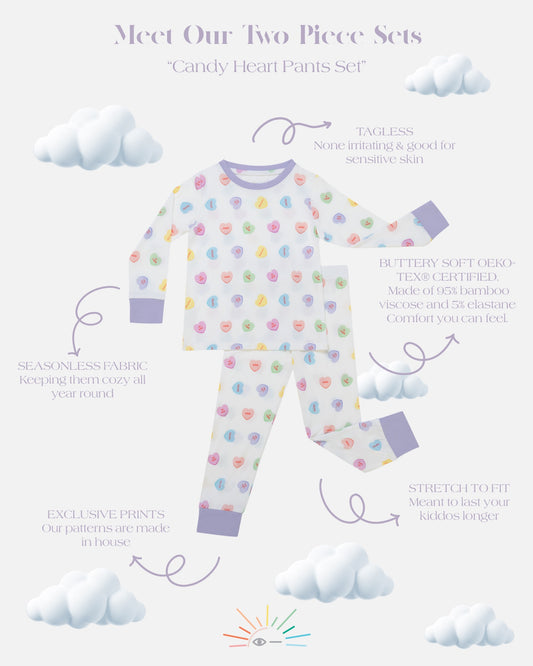 Candy Heart Pants PJ Set