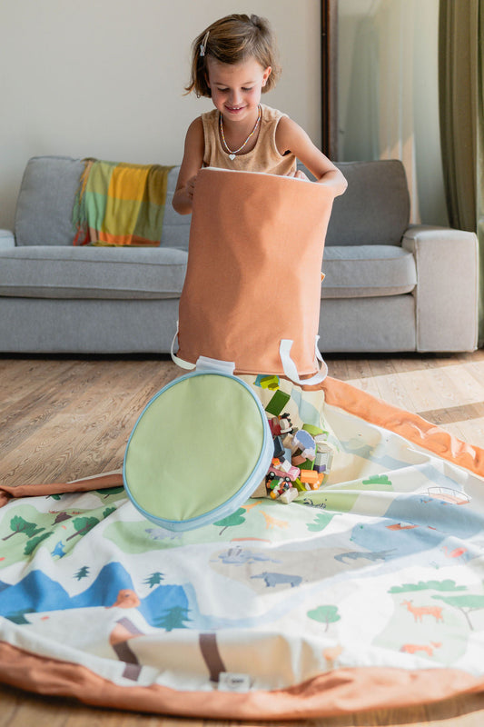 soo: Playmat & Storage Basket - Zoo