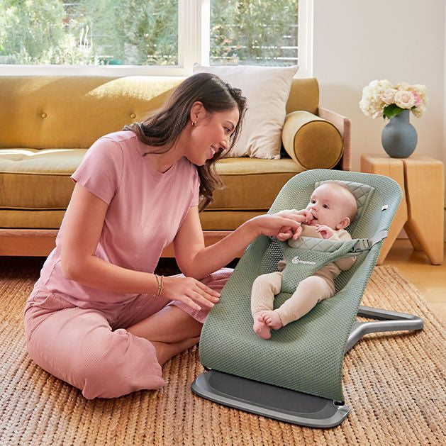 Evolve 3-in-1 Mesh Baby Bouncer - Sage Green