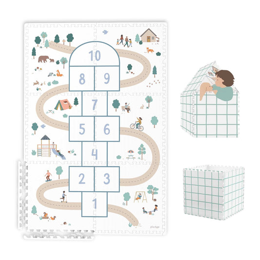 tiloo: Foam Puzzle Playmat & Storage Box - Hopscotch