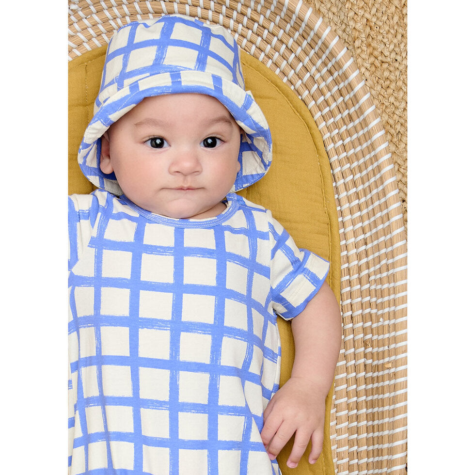 Blue Checker Sunhat