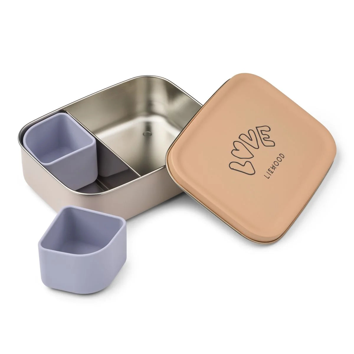 Nina Stainless Steel Lunchbox - Love / Pale Tuscany