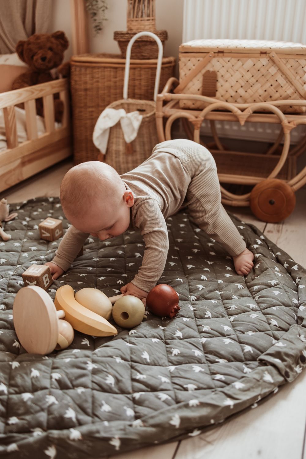 noomad soft: Organic Babymat & Bag - Birds