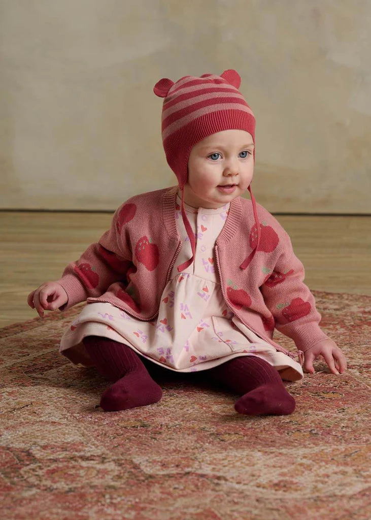 Apple Knit Cardigan - Rosy