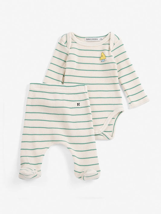 Mush Monster Stripes Baby Giftset - Green