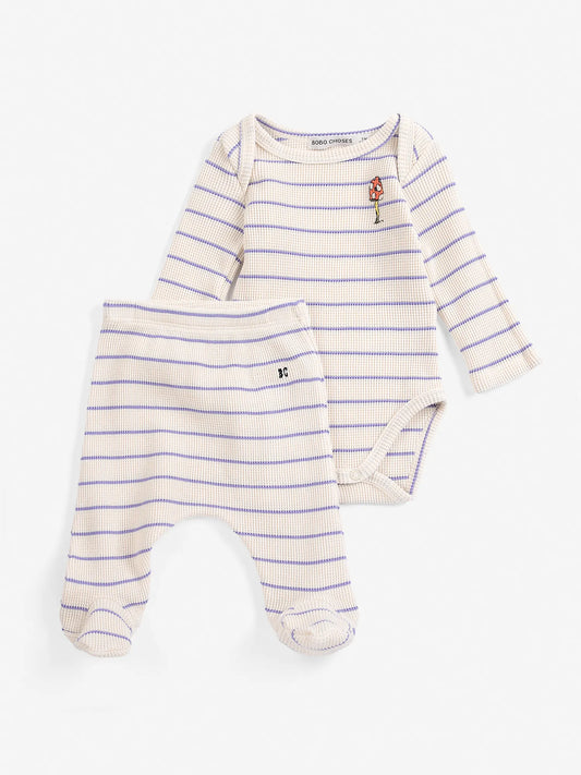 Mush Monster Stripes Baby Giftset - Lilac