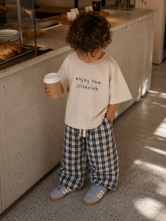 Stone Check Cargo Pants