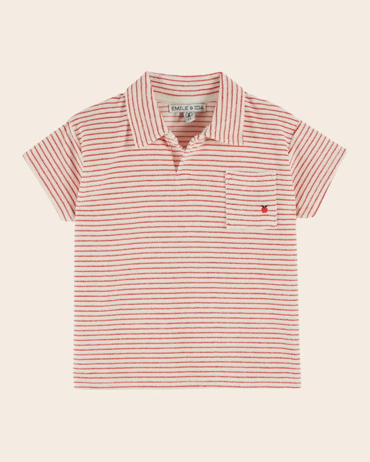 Striped Polo - Red