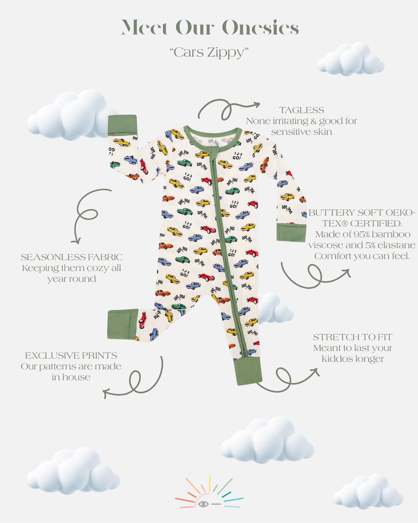 Cars Zippy Onesie PJ