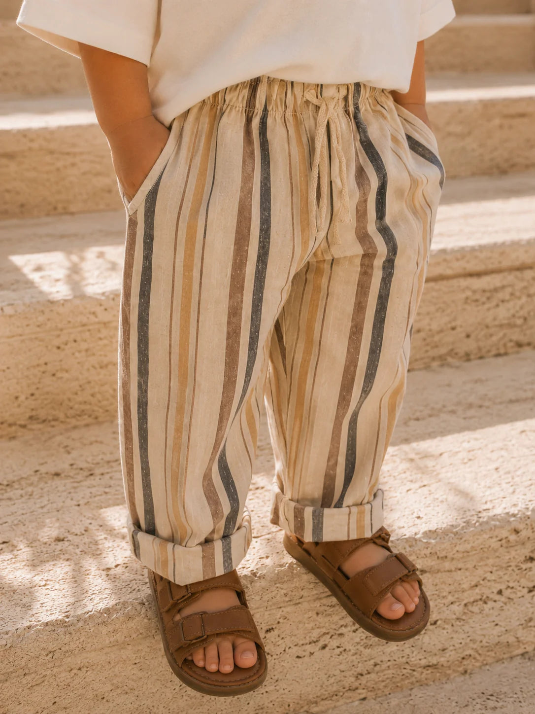 Dune Stripe Linen Pants