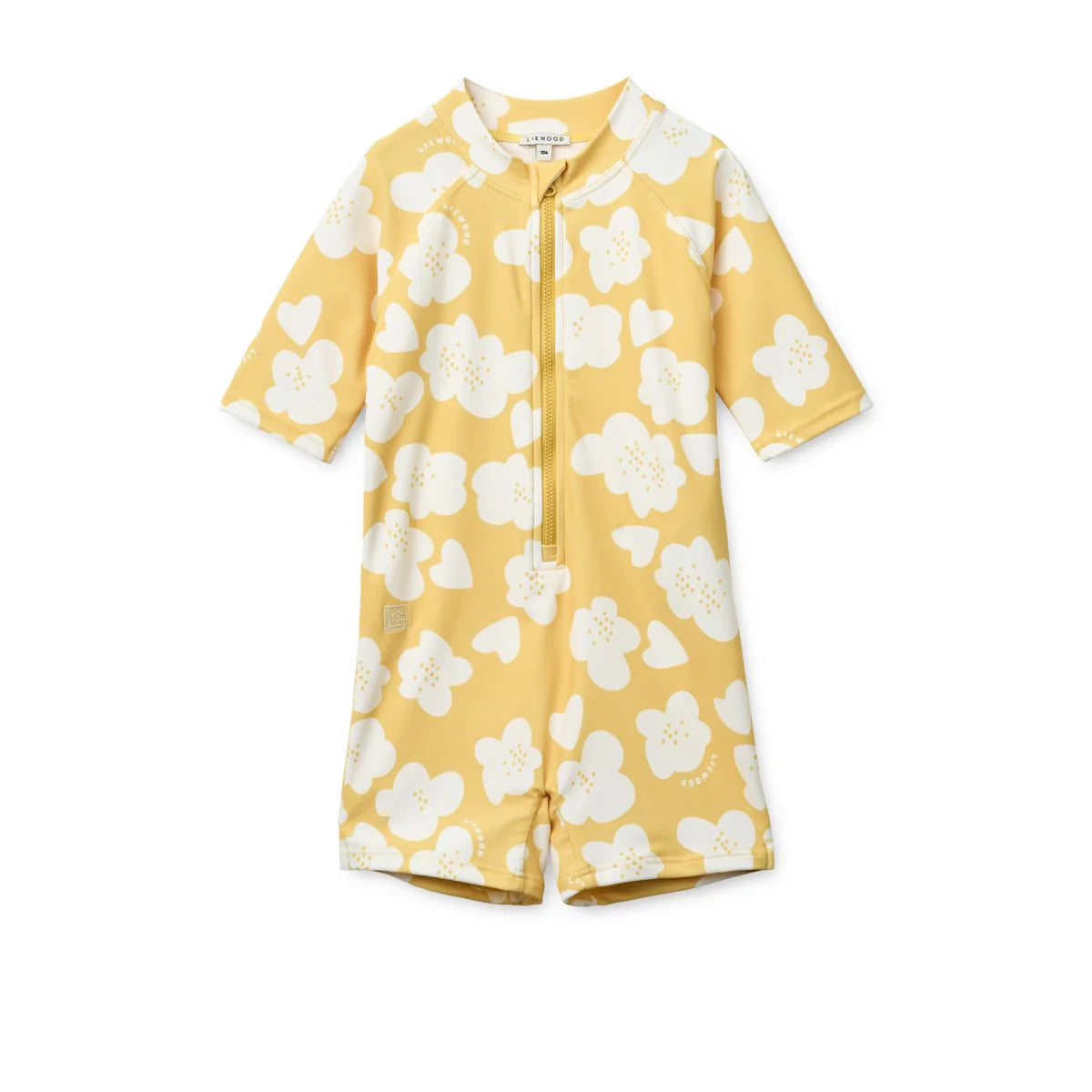 Max Printed Swim Jumpsuit - Flower / Lemon Yellow