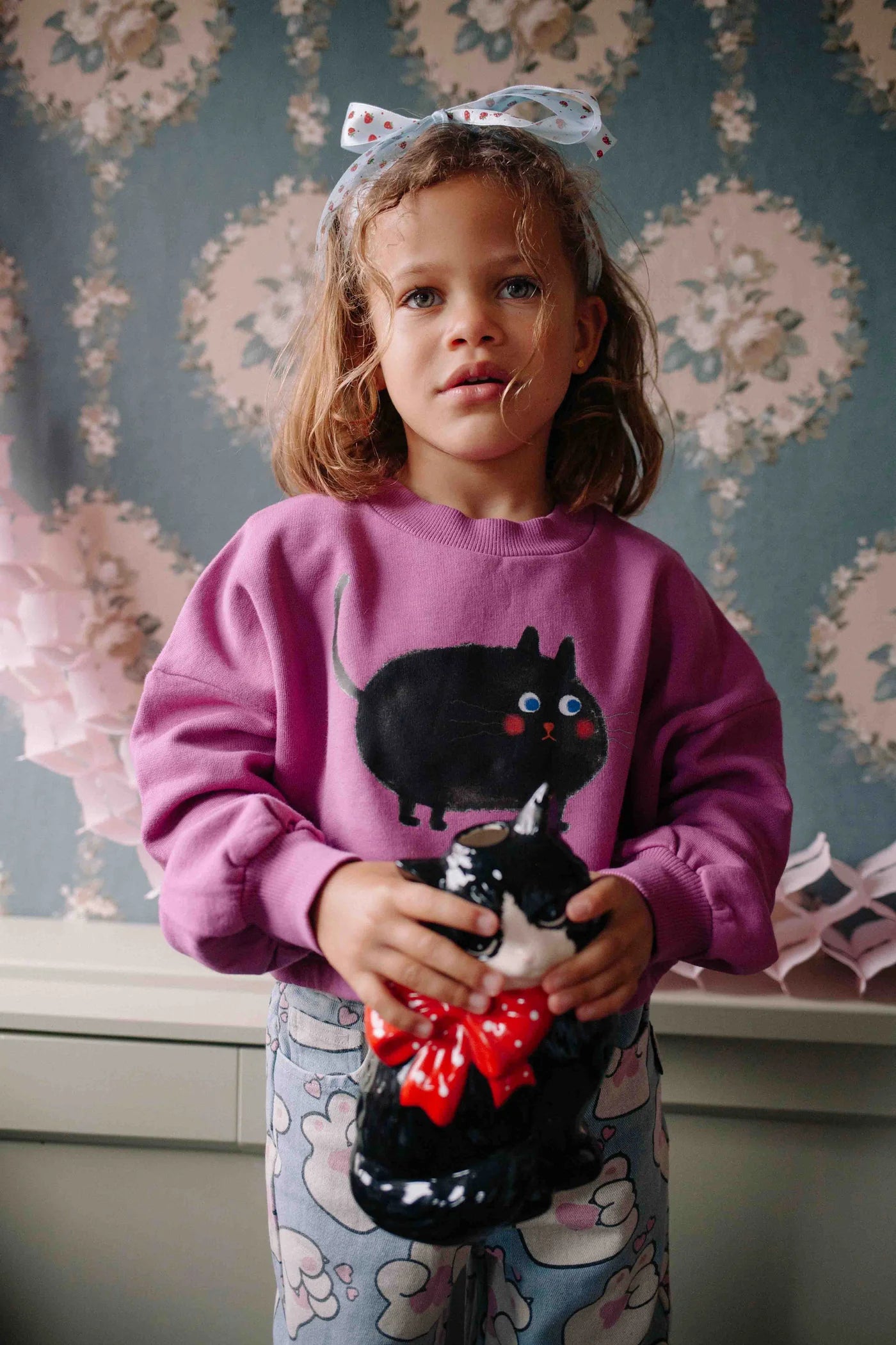 Meows-A-Lot Cropped Sweater