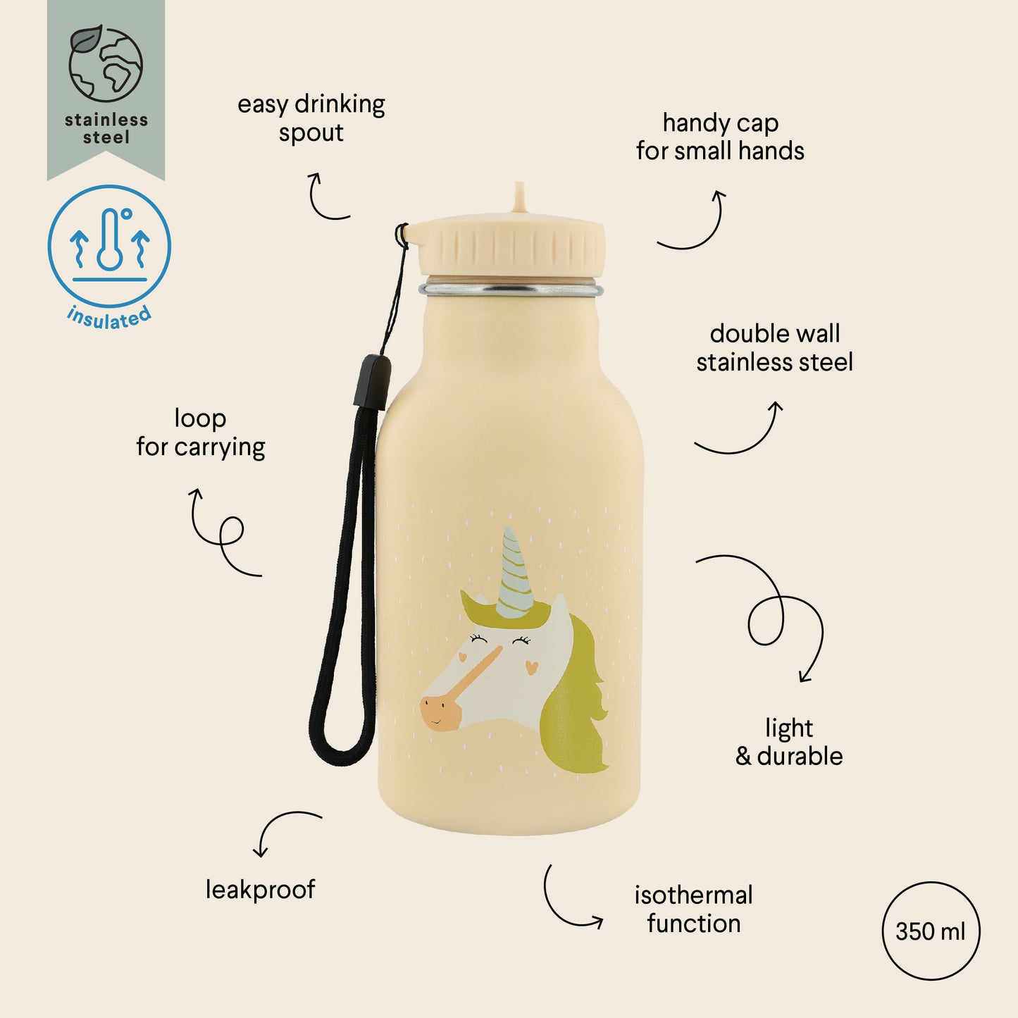 Trixie Bottle INSULATED 350ml - Mrs. Unicorn