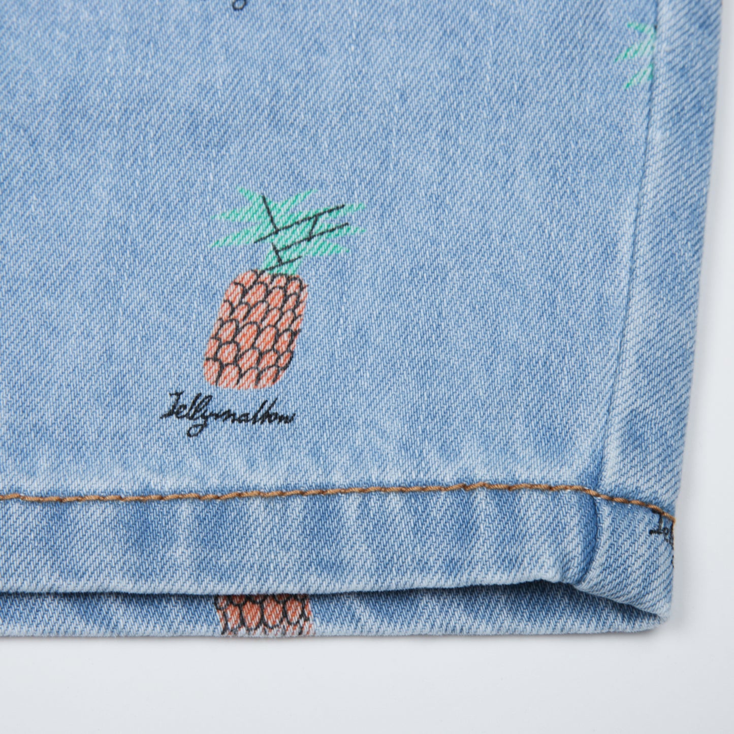 Pineapple Denim Shorts