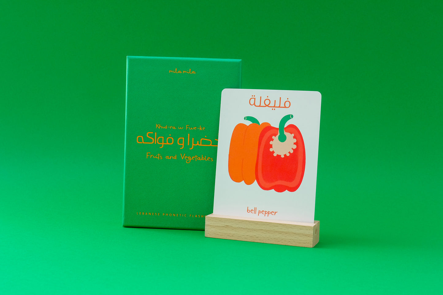 Fruits & Vegetables Flashcards & Stand