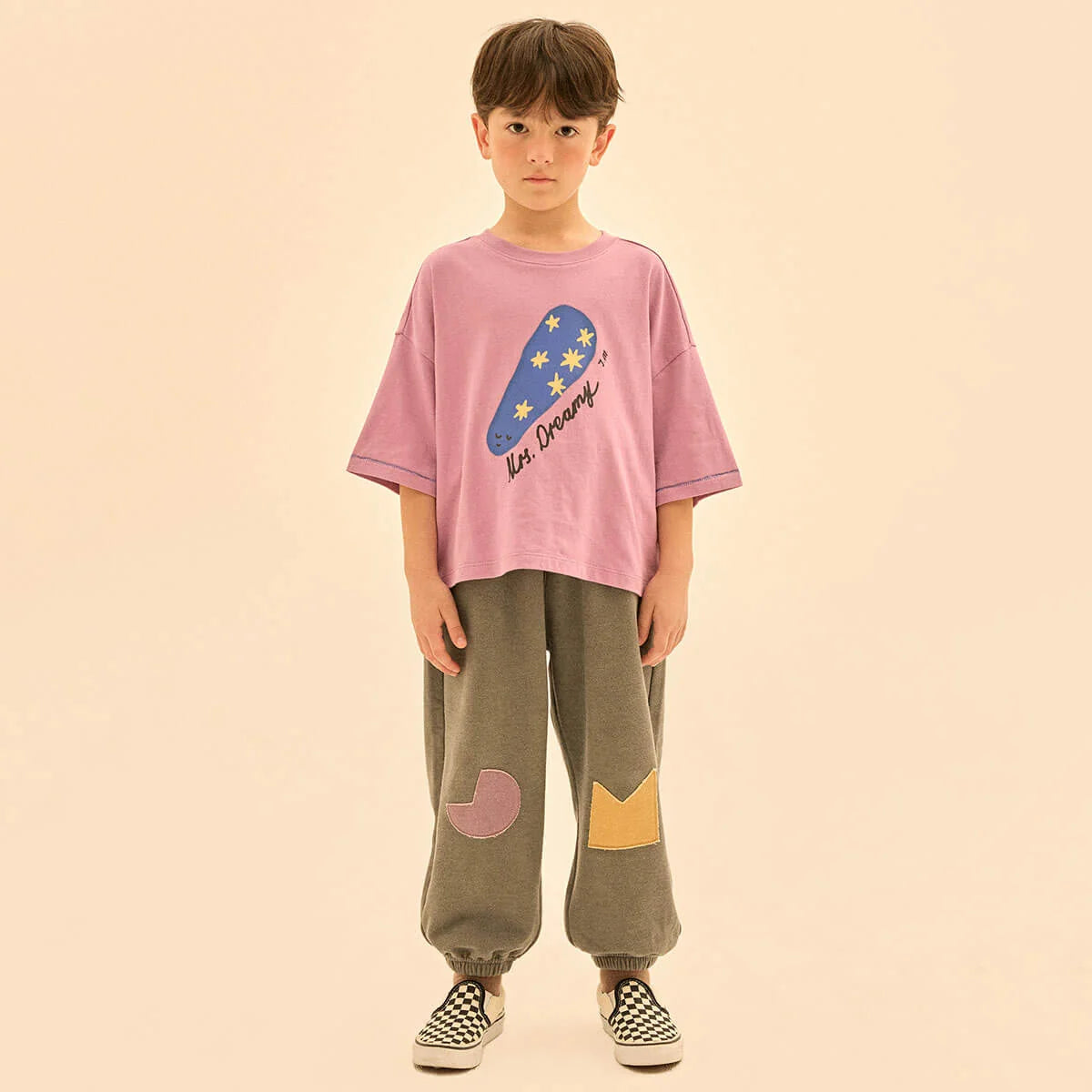 Color-Block Washed Aladdin Pants