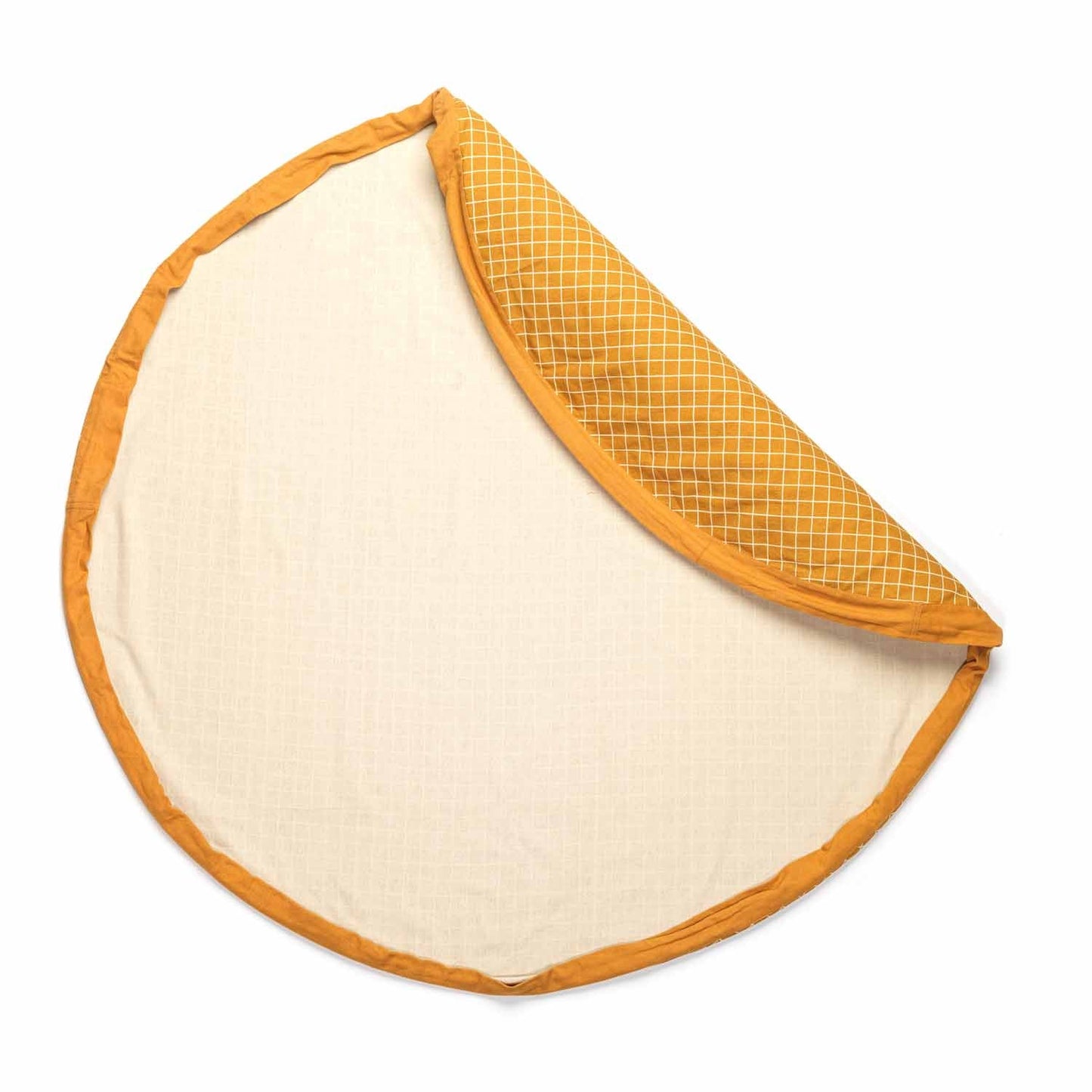 noomad: Playmat & Toy Bag - Organic Grid Mustard