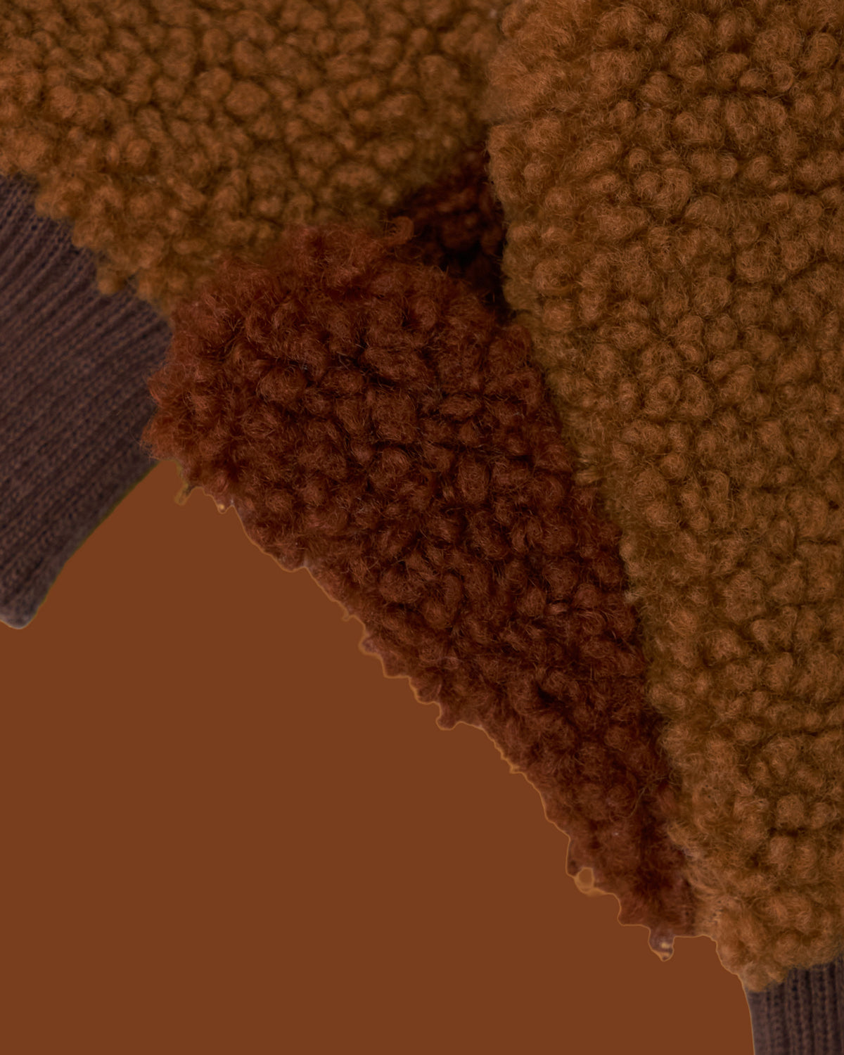 Fleece Mittens - Brown
