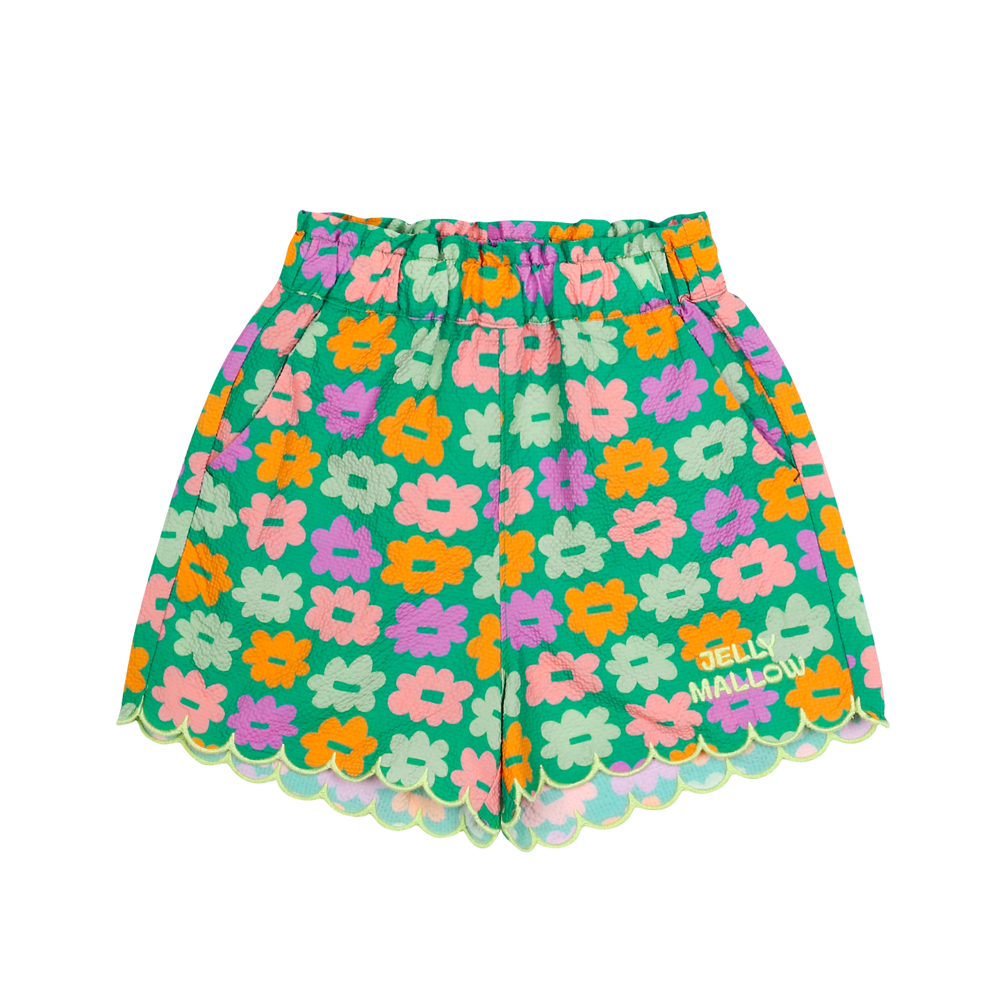 Flower Seersucker Shorts