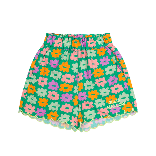 Flower Seersucker Shorts
