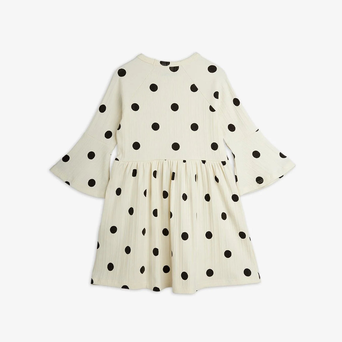 Dots Dog Trumpet Sleeve Dress