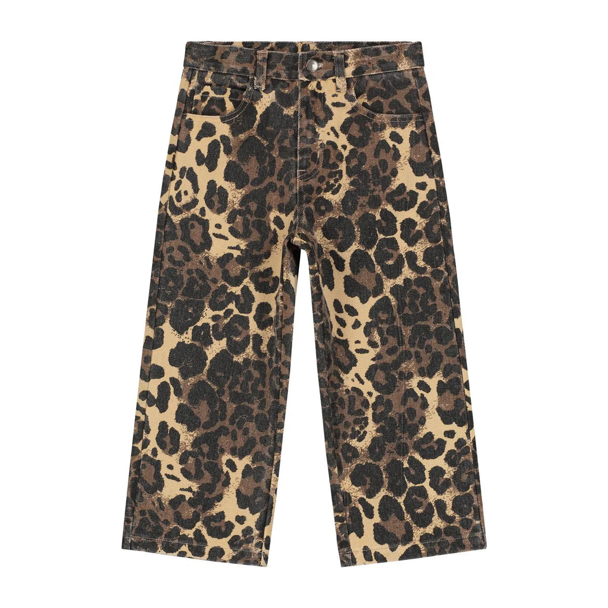Leopard Denim Jeans