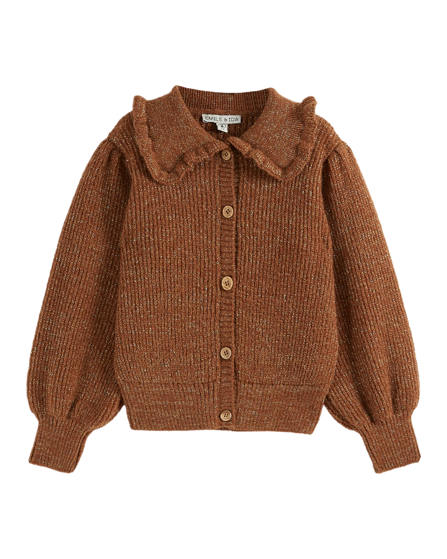 Chocolate Lurex Cardigan